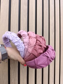 opaska marszczona szeroka dresowa roż